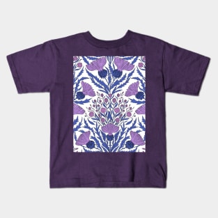 Flowering tristle - botanical detailed symmetrical pattern Kids T-Shirt